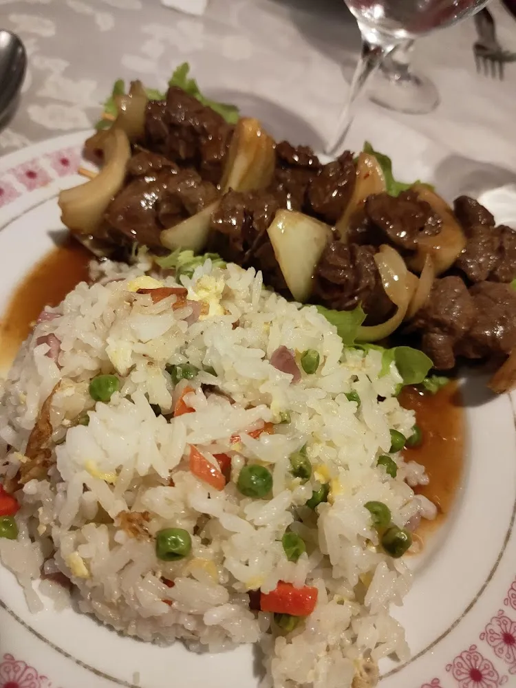 Brochettes Boeuf Riz Basmati